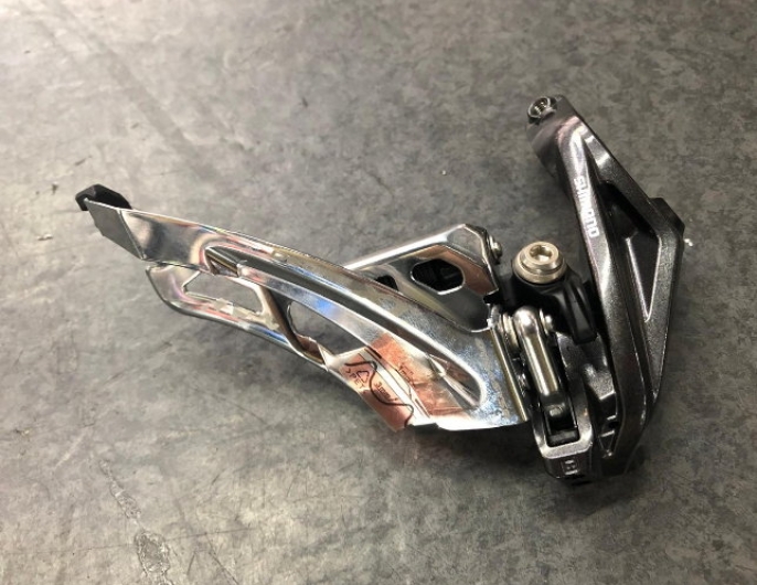 Shimano XT FD-M8000-H 11-speed Triple Front Derailleur, Side Swing, High Clamp Band Mount Shimano XT FD-M8000-H 11-speed Triple Front Derailleur, Side Swing, High Clamp Band Mount