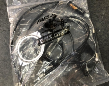 GYRO BMX Brake Cables Complete Set Front Rear Upper Lower Spinner Rotor Silver