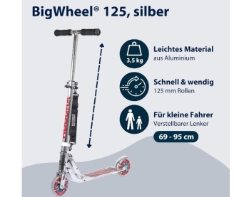 HUDORA 125 Folding Kick Scooter for children and Up