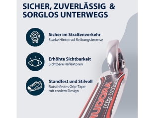 HUDORA 125 Folding Kick Scooter for children and Up