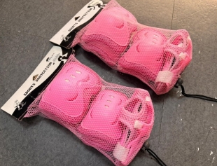 Sports Kids Knee, Elbow Pads, Anti Slip Guards for Children Pink
