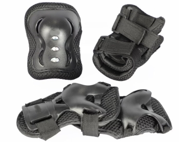 Sports Kids Knee, Elbow Pads, Anti Slip Guards for Children Black