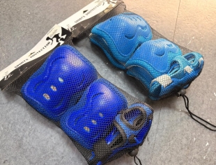 Sports Kids Knee, Elbow Pads, Anti Slip Guards for Children M Blue