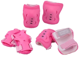 Sports Kids Knee, Elbow Pads, Anti Slip Guards for Children Pink