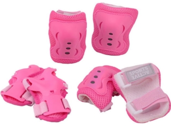 Sports Kids Knee, Elbow Pads, Anti Slip Guards for Children Pink