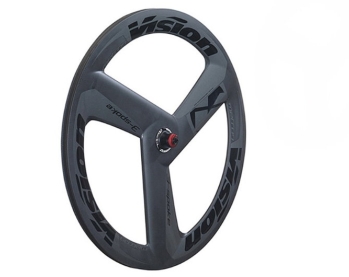Vision Metron 3-Spoke Track Carbon Front or Rear Tubular Wheel 700c Gray