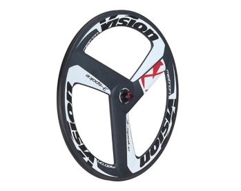 Vision Metron 3-Spoke Track Carbon Front or Rear Tubular Wheel 700c Red/White