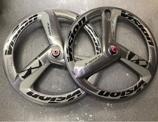 Vision Metron 3-Spoke Track Carbon Front & Rear Tubular Wheelset 700c